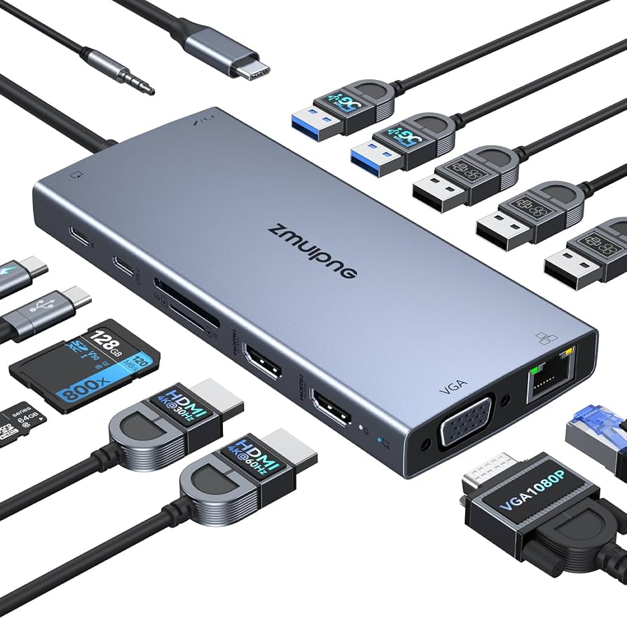 USB-C Hub for Multi-Monitor Setup